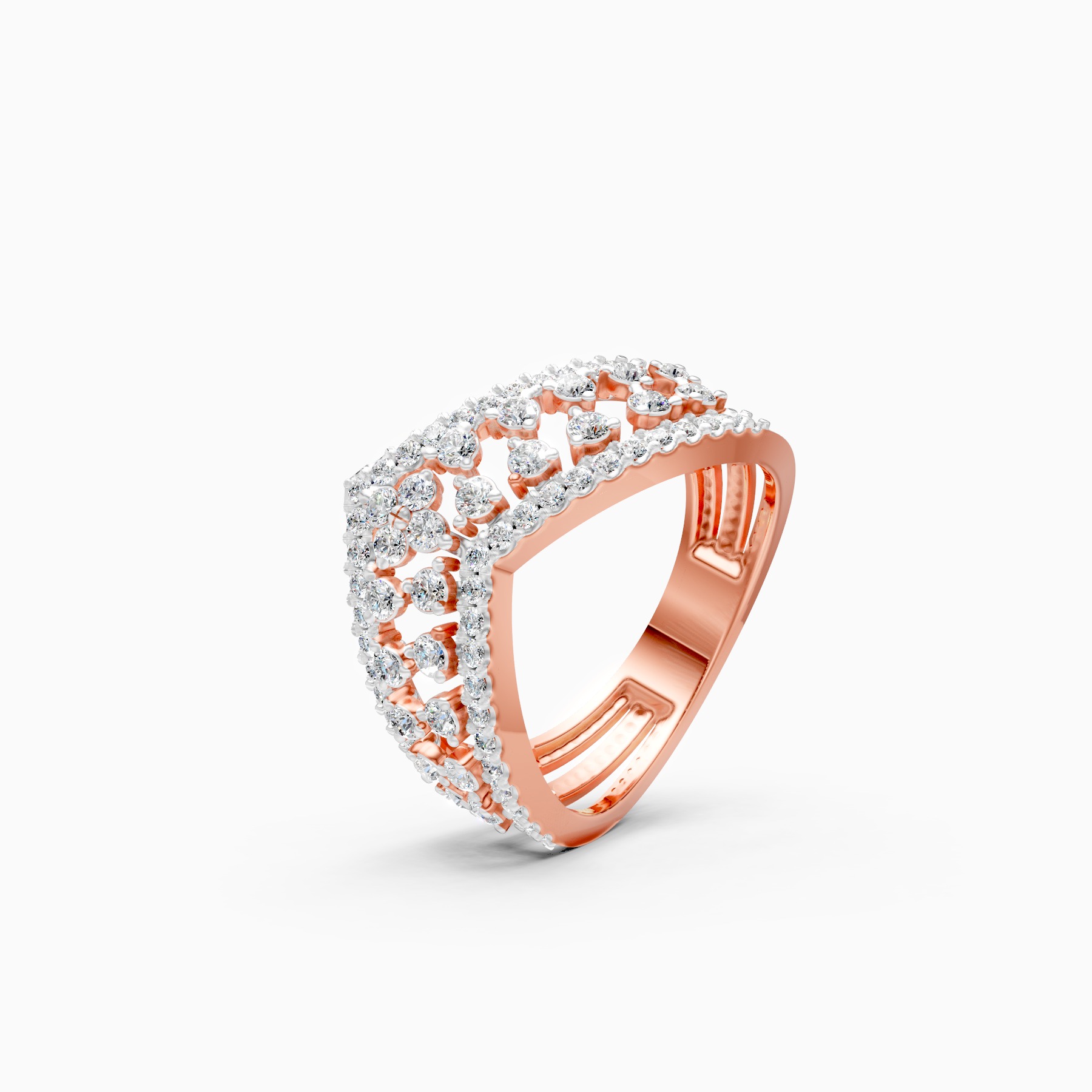 Crown Charm Lab Grown Diamond Ring